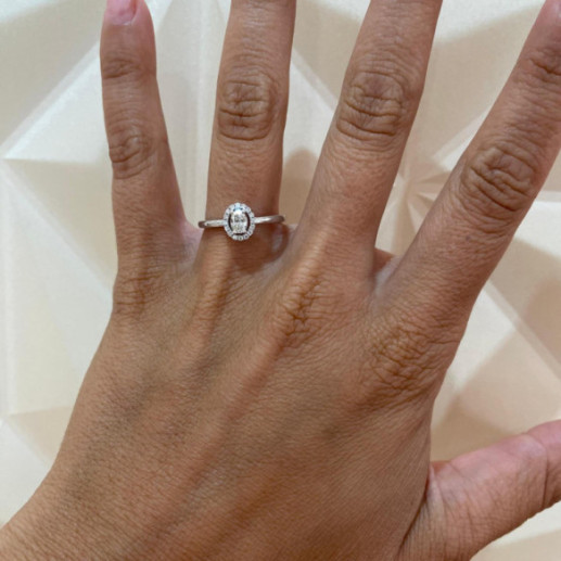 Anillo Diamantes Angie talla  Oval 0.33 - ANILLOS 2