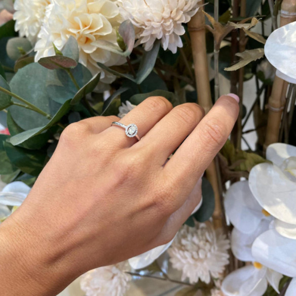 Anillo Diamantes Angie talla  Oval 0.33 - ANéIS