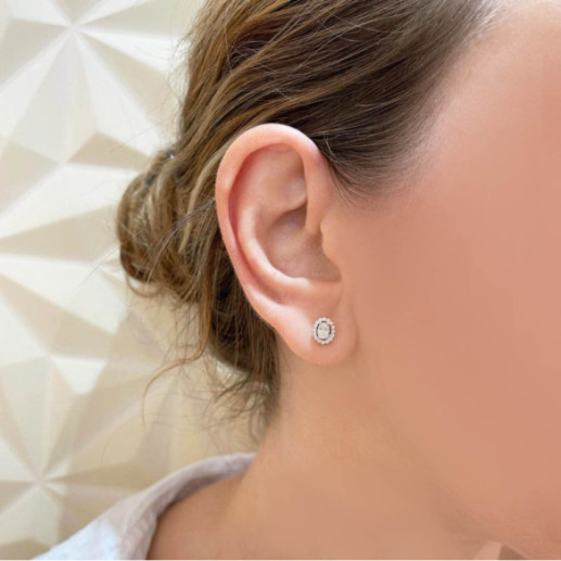 Pendientes Diamantes Angie talla Oval 0.66 - Pendientes de Diamantes 2