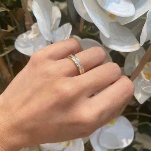 Chloe Eternity Diamond Ring 4mm Yellow Gold White Gold Rose Gold - Eternity Diamond Rings 2