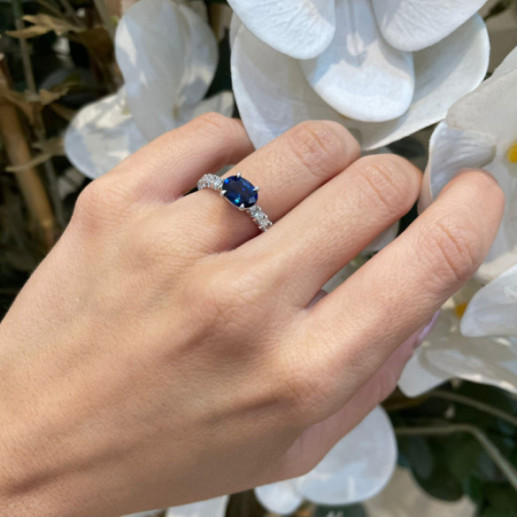 Anillo Zafiro oval Lolita 1.20 - Blaue Verlobungsringe 2