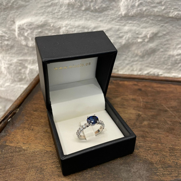 Anillo Zafiro oval Lolita 1.20 - Blaue Verlobungsringe
