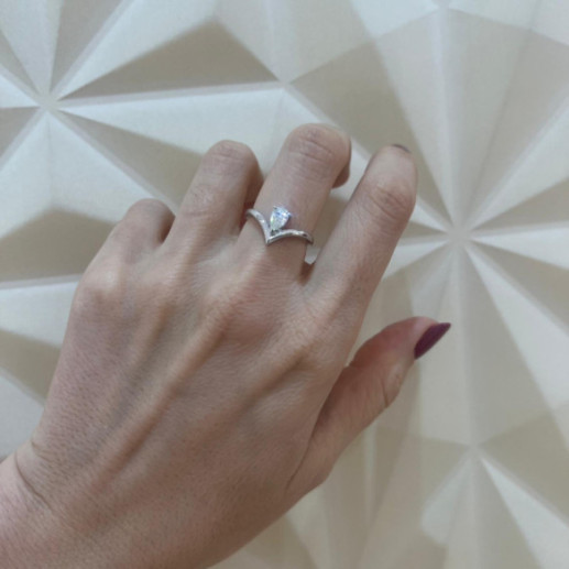 Anillo Solitario Diamante Pera Paradise 0.50 Ct - Talla Pera 2
