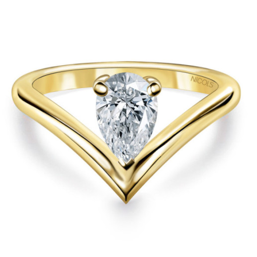 Anillo Diamante Pera Paradise 0.50 Ct - Talla Pera