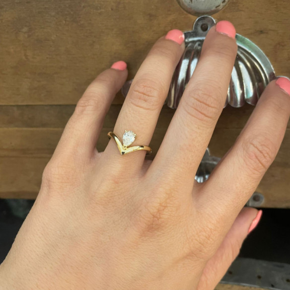 Anillo Diamante Pera Paradise 0.50 Ct - TALLA PERA