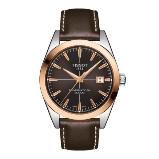 Tissot Gentleman Powermatic 80 silicio lunetta in oro massiccio 18 carati - Tissot Gentiluomo