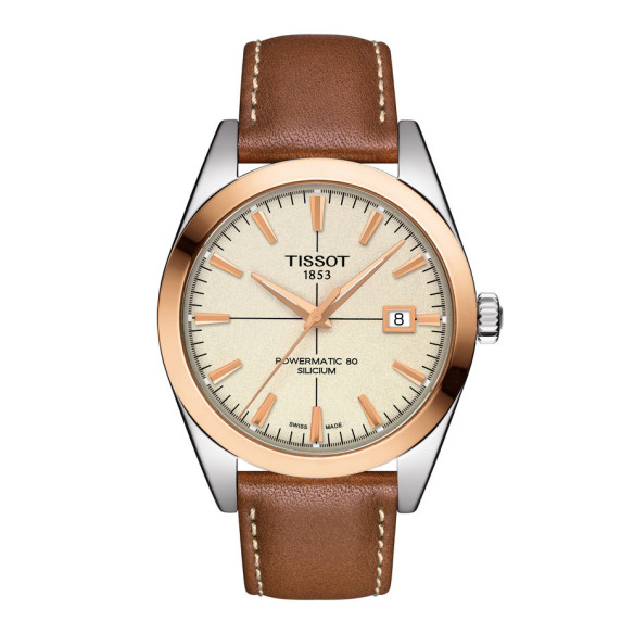 Tissot Gentleman Powermatic 80 Silicium Solid 18K moldura de ouro - Tissot Cavalheiro
