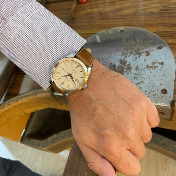 Tissot Gentleman Powermatic 80 Silizium Solid 18K Gold Lünette - Tissot Gentleman
