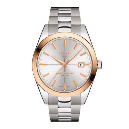 Tissot Gentleman Powermatic 80 silicio lunetta in oro massiccio 18 carati - Tissot Gentiluomo