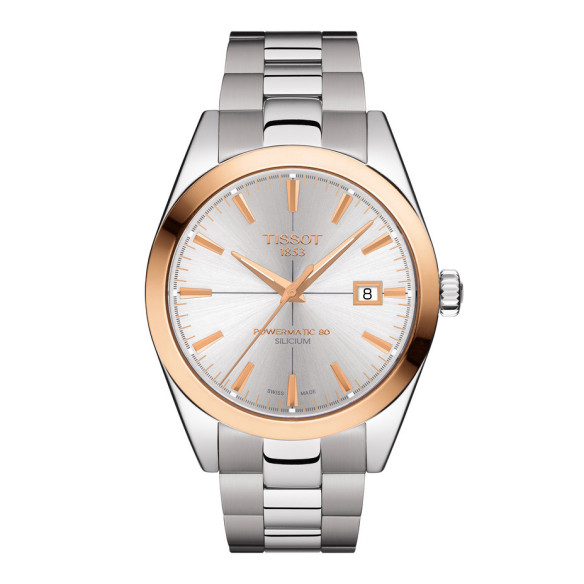 Tissot Gentleman Powermatic 80 Silicium Solid 18K moldura de ouro - Tissot Cavalheiro
