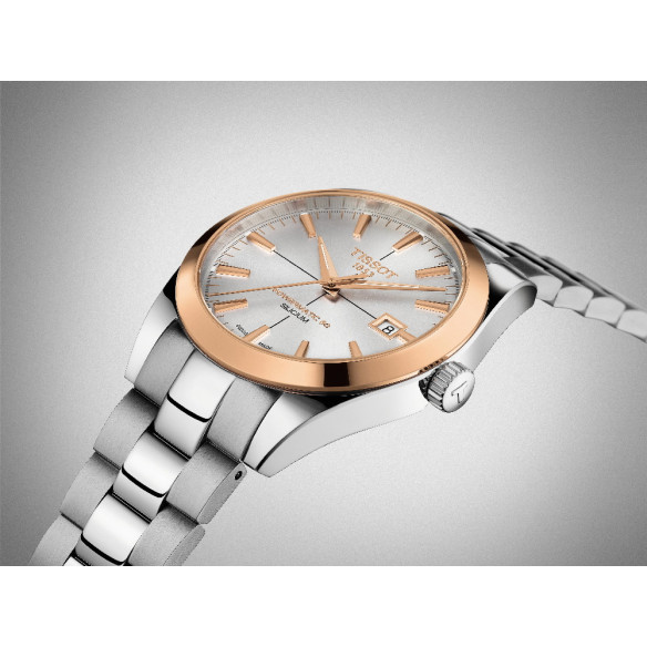 Tissot Gentleman Powermatic 80 Silicium Solid 18K moldura de ouro - Tissot Cavalheiro