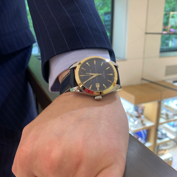 Tissot Gentleman Powermatic 80 silicio lunetta in oro massiccio 18 carati - Tissot Gentiluomo