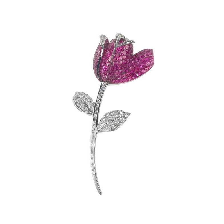 Spilla rosa naturalmente - SPILLE