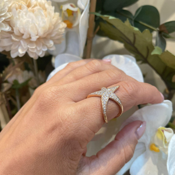 Anillo Oro Rosa Y Diamantes Estrella De Mar - Anelli d'oro rose