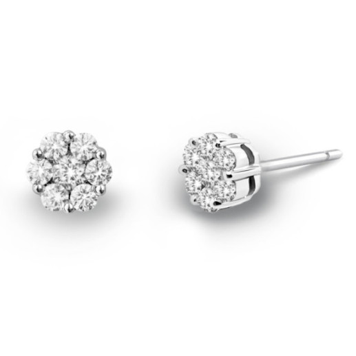 Brincos Camélia Diamante 0.76 Dormilonas - Brincos de noiva