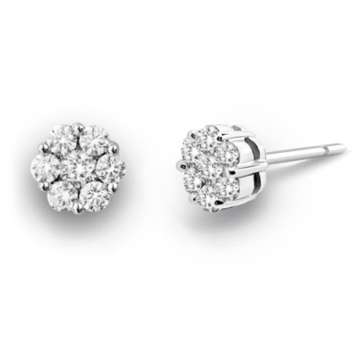 Orecchini con diamanti Camelia 0,50 Dormilonas - Orecchini della sposa