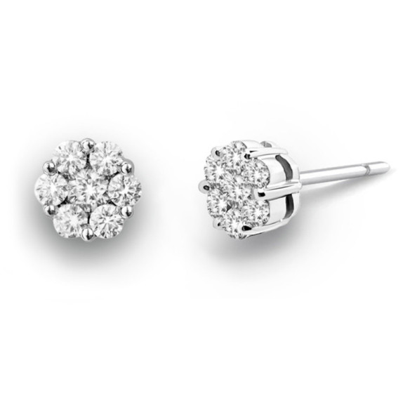 Diamant Ohrringe Camelia 0.50 Dormilonas - Brautohrringe