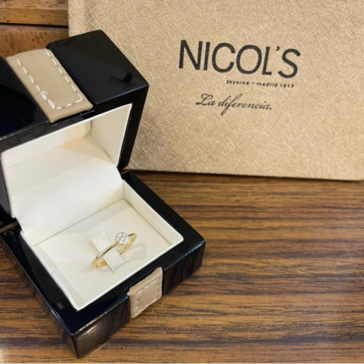 Anillo Pasión de Diamantes 0.15 Oro Amarillo - Anillos de Compromiso Rosetón 2