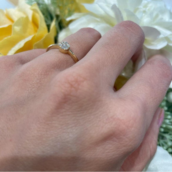 Diamond Passion Ring 0.15 Yellow Gold - Engagement rings Rosette