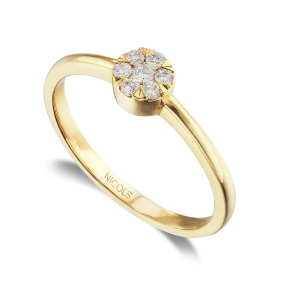 Diamond Passion Ring 0.15 Yellow Gold - Engagement rings Rosette