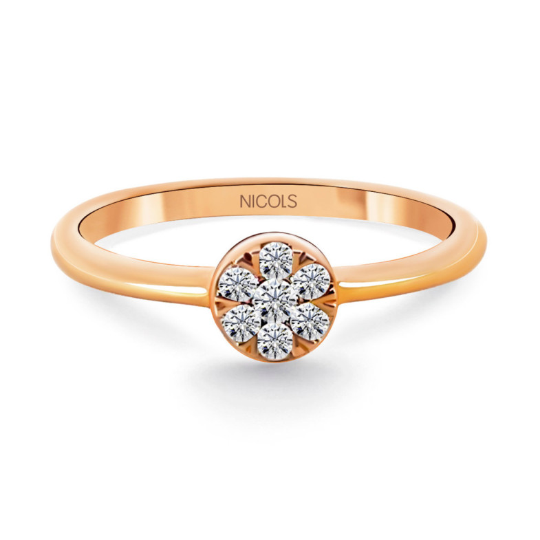 Anillo Pasión de Diamantes 0.15 Oro Rosa - ANILLOS