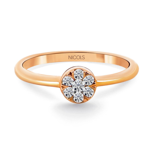 Anello diamante passione 0.15 oro rosa - ANELLI