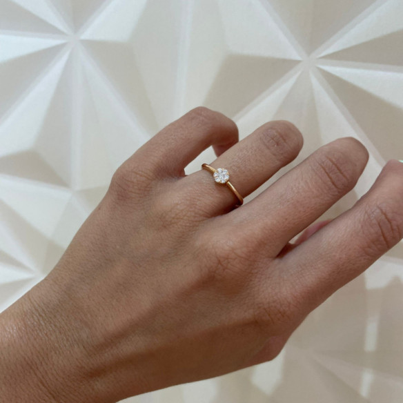 Ring Diamond Passion 0.15 Pink Gold - RINGE