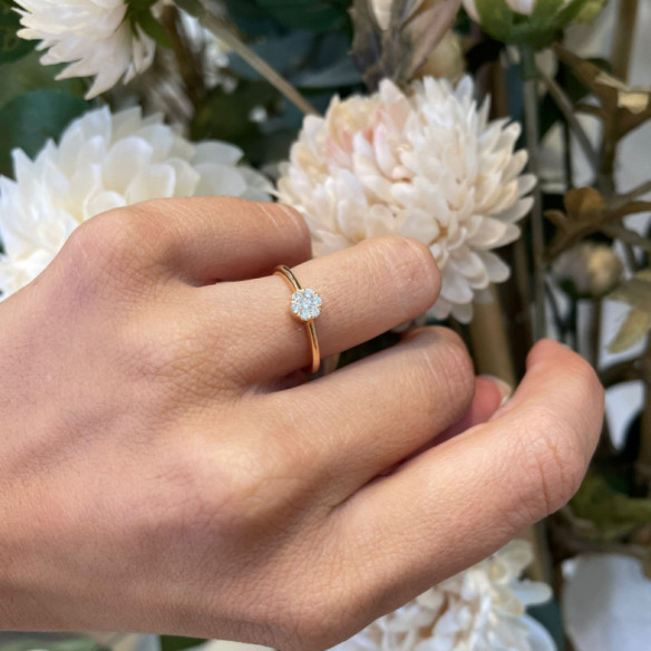 Ring Diamond Passion 0.15 Pink Gold - RINGE