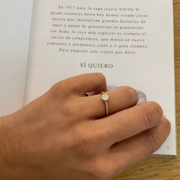 Anillo Pasión de Diamantes 0.15 Oro Rosa - ANILLOS