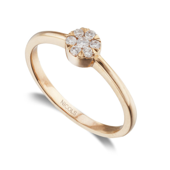 Anillo Pasión de Diamantes 0.15 Oro Rosa - ANILLOS