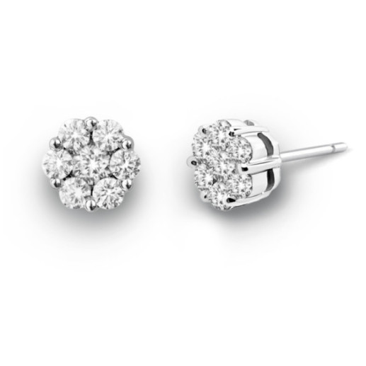 Diamond Earrings CAMELIA 1.00 Dormilonas - Bride earrings