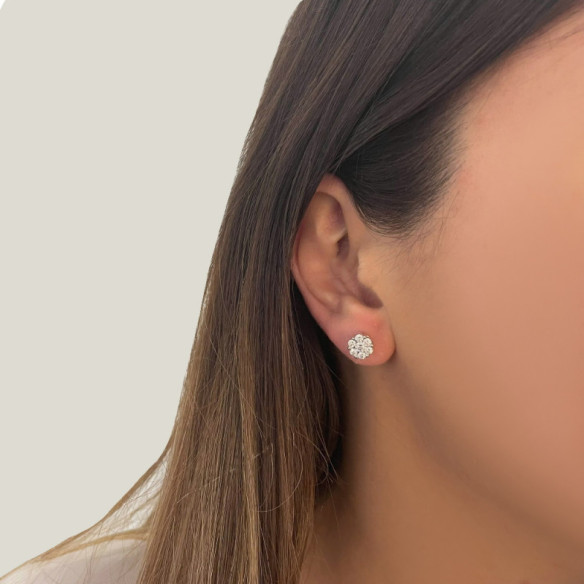 Diamond Earrings CAMELIA 1.00 Dormilonas - Bride earrings