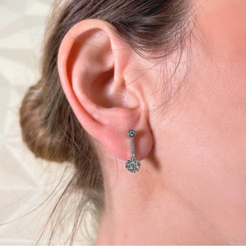 Anniversaire des boucles d'oreilles diamant - Boucles d'oreilles mariées