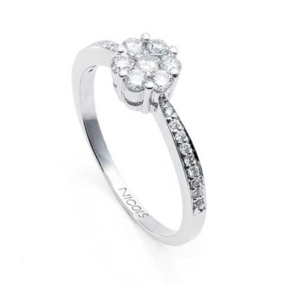 Anello di diamante Camelia 0.49 - ANELLI