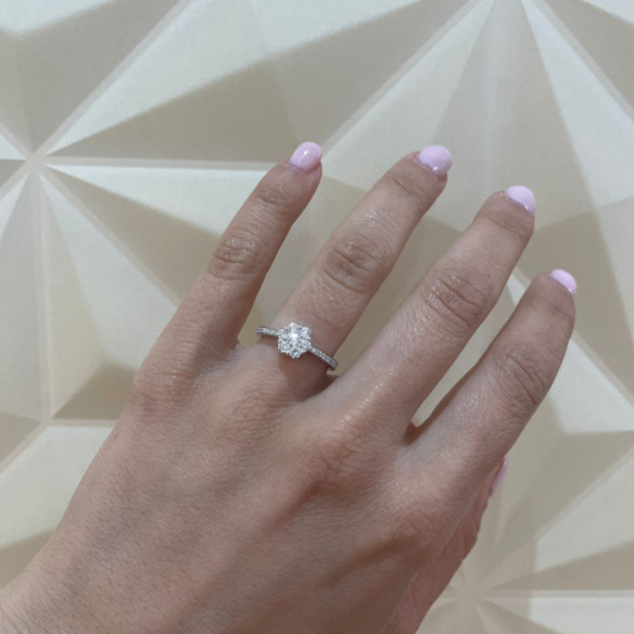 Anillo Compromiso Camelia 0.70 - Brillante