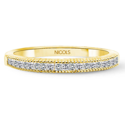 Anillo Alianza Princess 0.28 Oro Amarillo - Talla Princesa