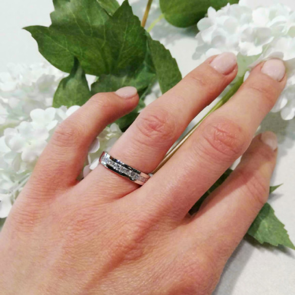Anillo Alianza Princess 0.65 - Alianzas de Compromiso