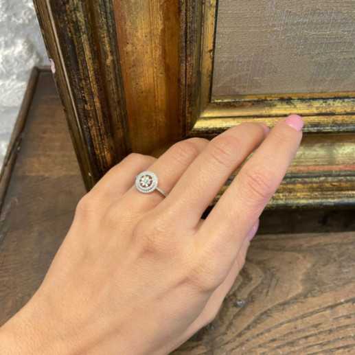 Anel de noivado clássico de diamante - Rosette anéis de noivado 2