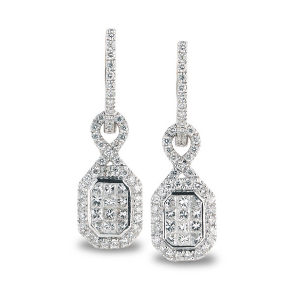 Pendientes Diamantes Square Removal - Pendientes de Novia