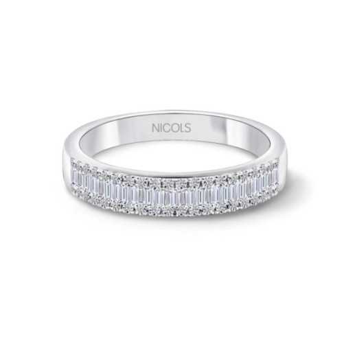 Anillo Diamantes Abelia 0.39 Oro Blanco - Alianzas de Compromiso