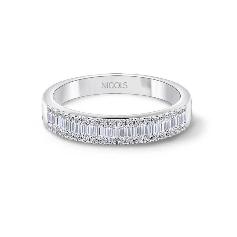 Anillo Diamantes Abelia 0.39 Oro Blanco - Alianzas de Compromiso