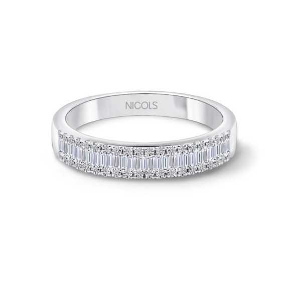 Anel Abelia Diamante 0.39 Ouro Branco - Alianças de Compromisso