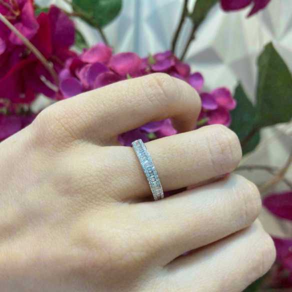 Anel Abelia Diamante 0.39 Ouro Branco - Alianças de Compromisso