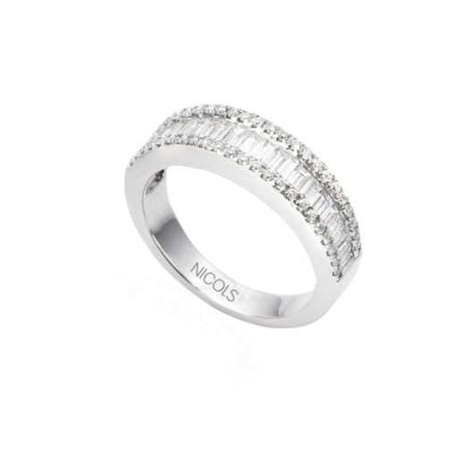 Abelia 0.60 Weißgold Diamantring - Schnitzen von Baguette