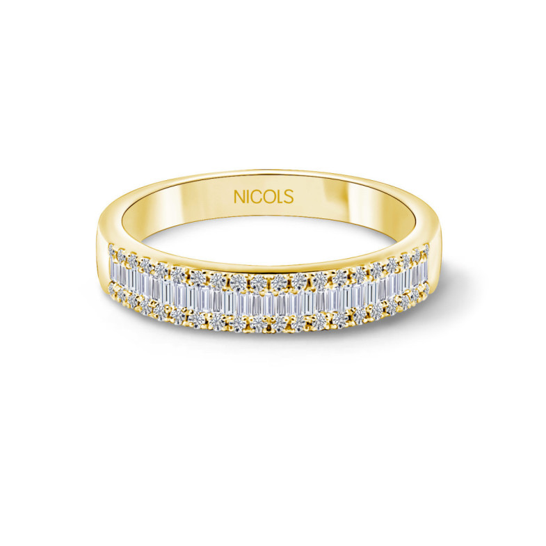 Anillo Diamantes Abelia 0.39 Oro amarillo - Talla Baguette