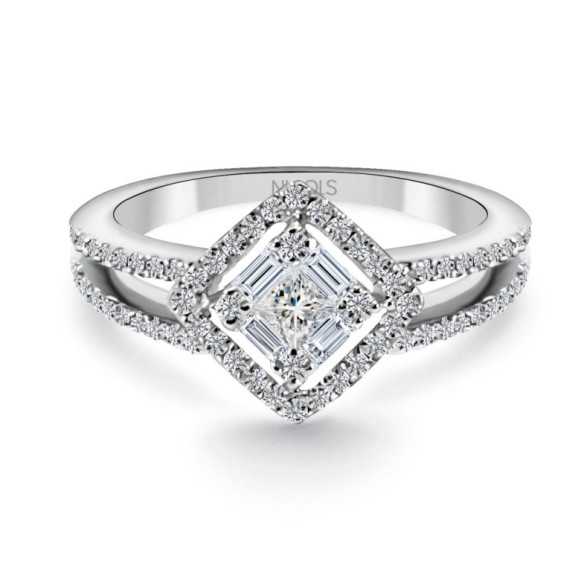 Princess Diamond Ring 0.42 ct - Princess