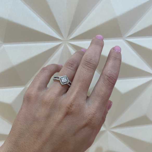 Princess Diamond Ring 0.42 ct - Princess