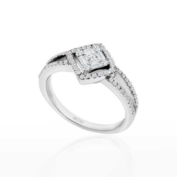Princess Diamond Ring 0.42 ct - Princess