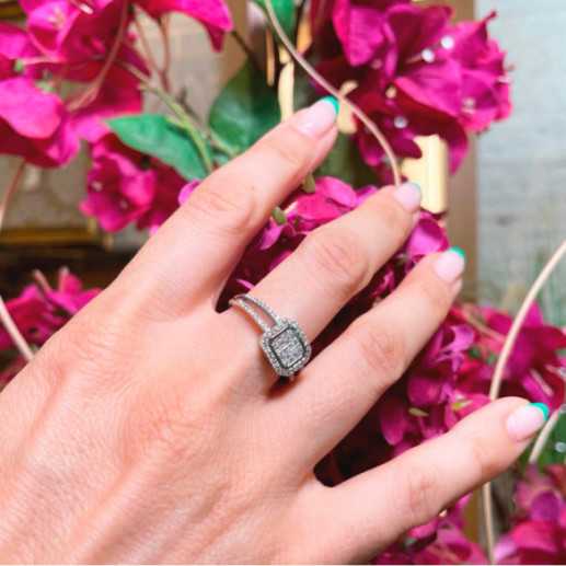 Anillo Diamantes Princess 0.53 ct - Anillos Compromiso Aniversario 2