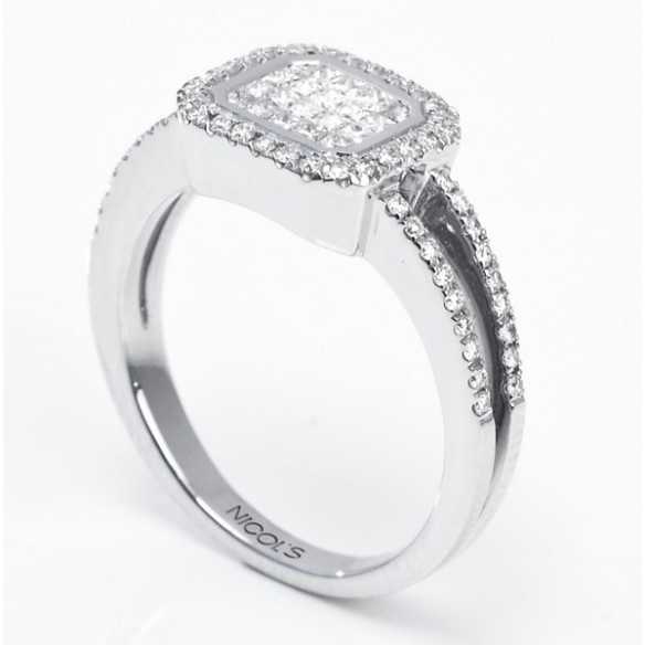 Anillo Diamantes Princess 0.53 ct - Anillos Compromiso Aniversario